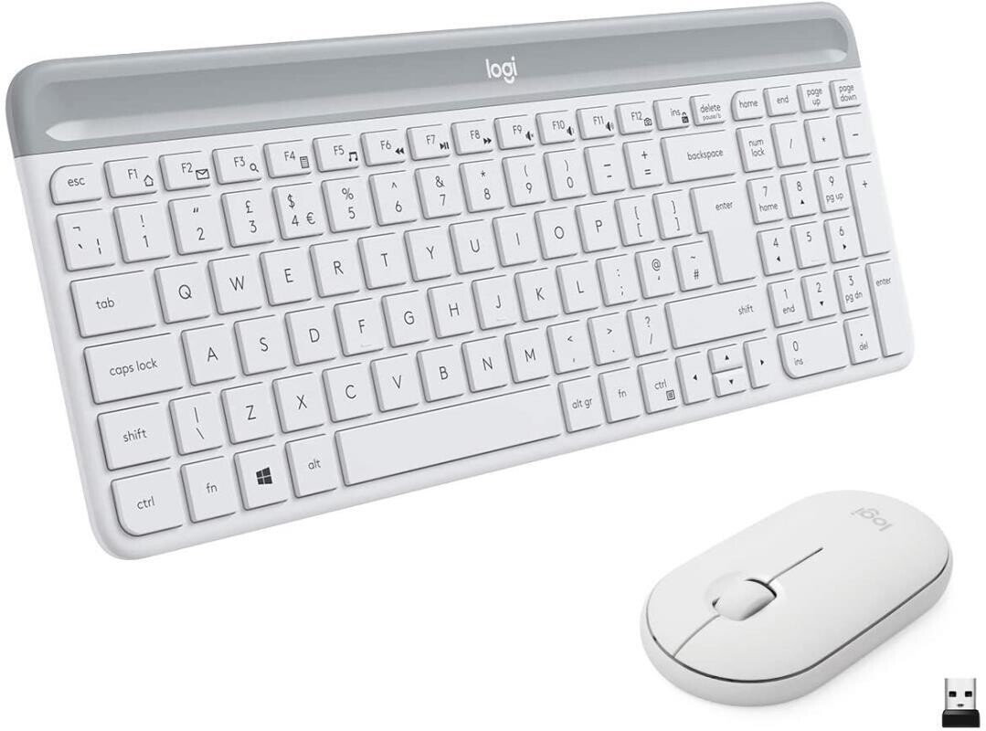 Logitech MK470 Slim Wireless Combo, Off White