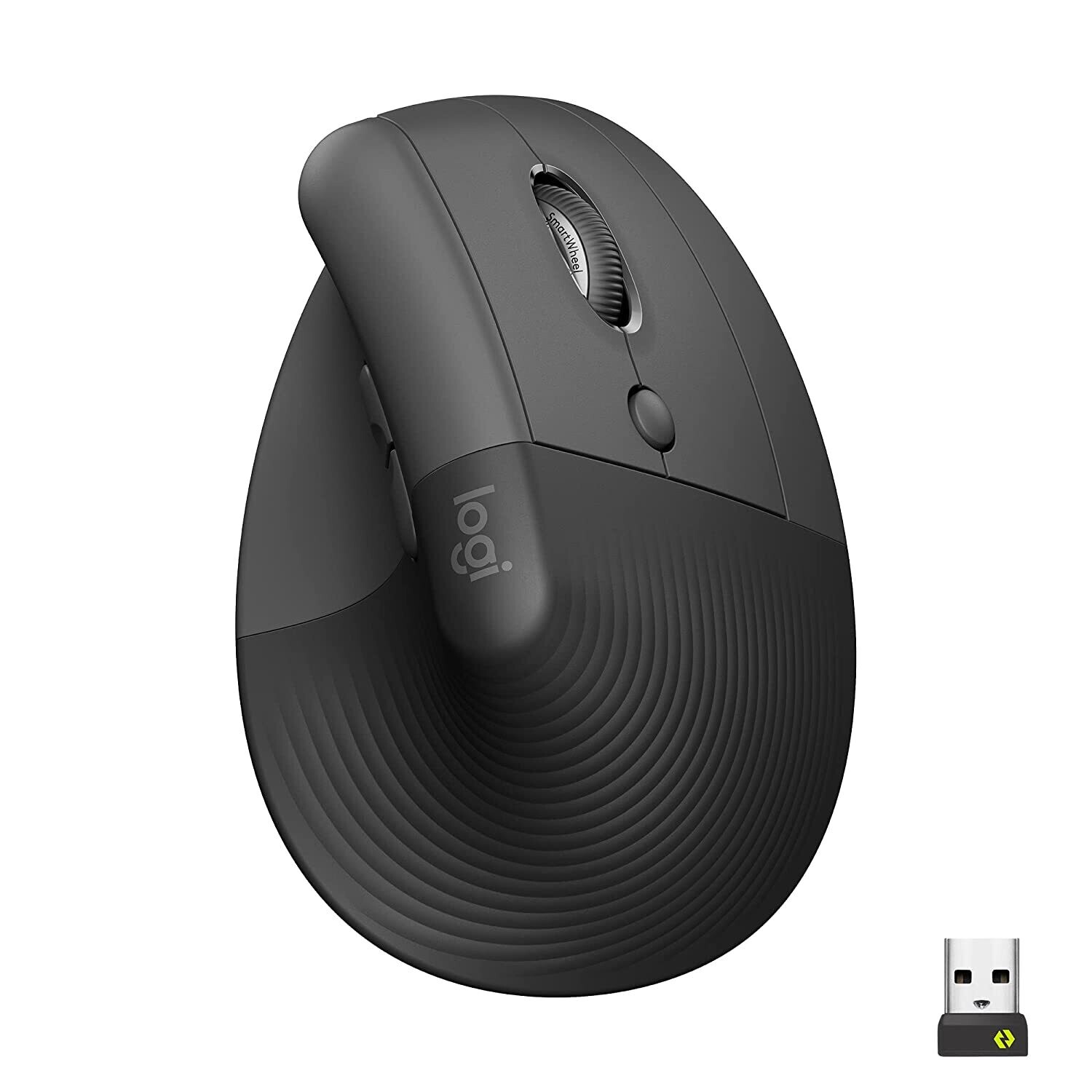 Logitech Lift Vertical Ergonomic Wireless Mouse, Black