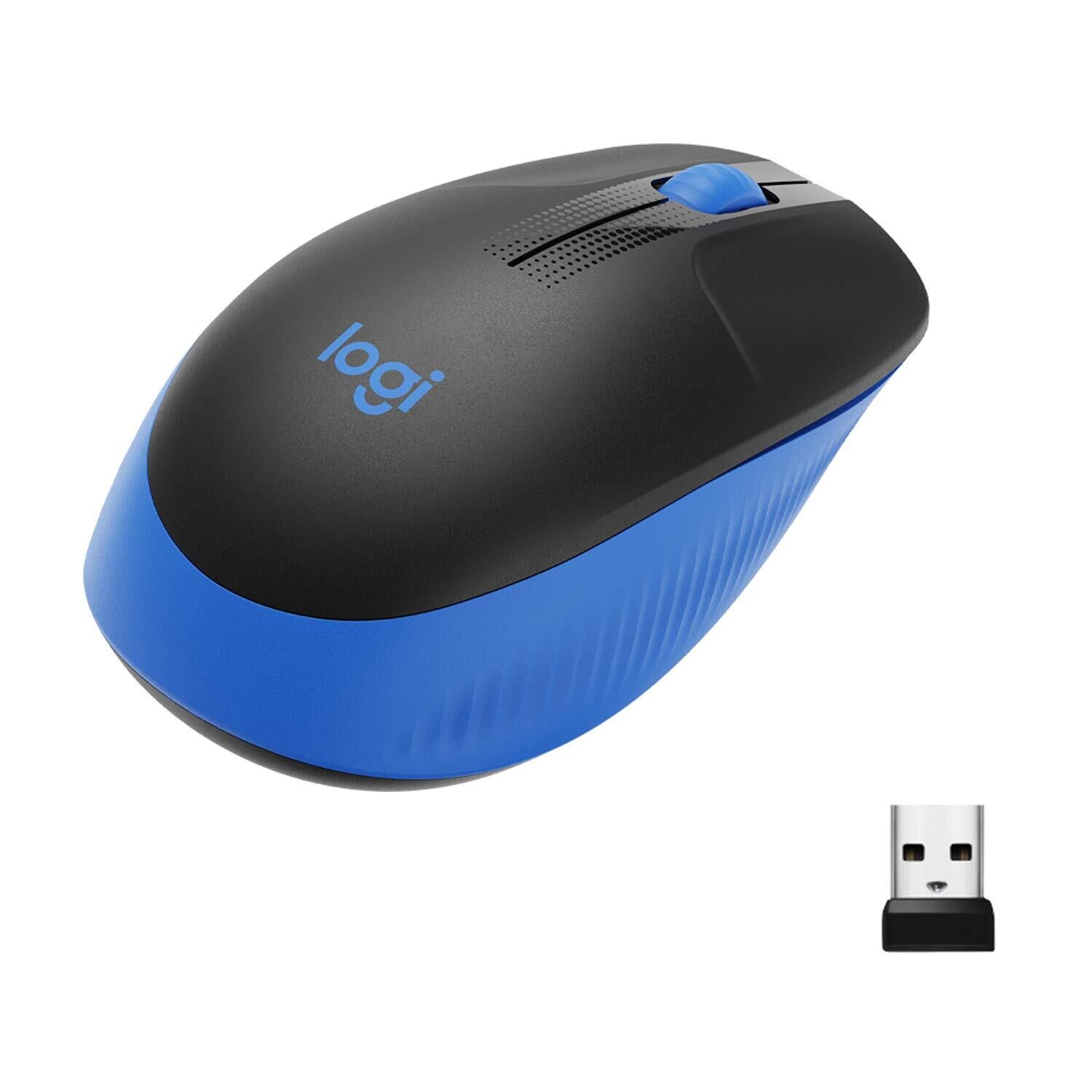 Logitech M190 Full-Size Wirless Mouse, Blue
